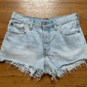 Levi's 501 light wash cut off jean shorts SIZE 27